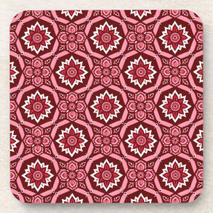 Stilvolle Boho-Blumenmuster-Untersetzer - Set aus  Getränkeuntersetzer