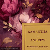 Stilvolle Boho Burgundy Blush Gold Wedding Napkins Serviette