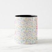 Stilvolle Boho Chic Floral Monogram Tasse - E (Mittel)