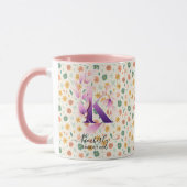 Stilvolle Boho Chic Floral Monogram Tasse - K (Links)