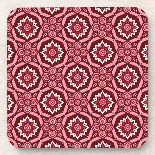 Stilvolle Boho Floral Pattern Untersetzer - Set vo (Vorderseite)