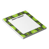 Stilvolle Boho Lime Green Pattern Vergessen Sie ni Notizblock (angewinkelt)