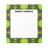 Stilvolle Boho Lime Green Pattern Vergessen Sie ni Notizblock (Vorderseite)