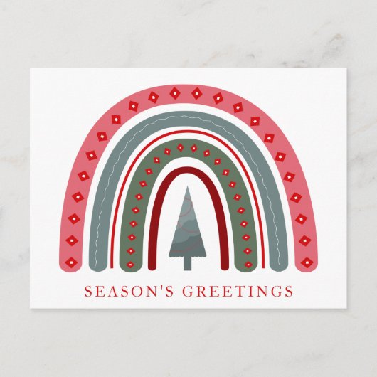 Stilvolle Boho Rainbow Season Weihnachten (Vorderseite)