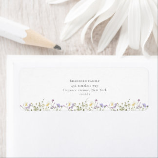 Stilvolle boho Wildblumen Script Wedding