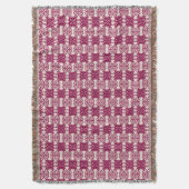 Stilvolle Bordeaux-Muster auf beige Decke (Vorderseite Vertikal)