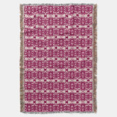 Stilvolle bordeauxrot und beige Tao Decke (Vorderseite Vertikal)