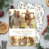 Stilvolle botanische 4 Foto Collage Weihnachten