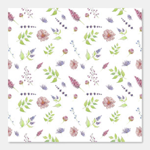 Stilvolle Botanische Blumenmuster Tapete