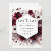 Stilvolle Botanische Hochzeit Save The Date (Vorne/Hinten)