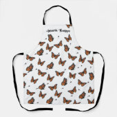 Stilvolle Botanische Monarchschmetterlinge Whimsic Schürze (Vorderseite)