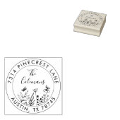 Stilvolle Botanische Rückkehradresse Gummistempel (Stempel)