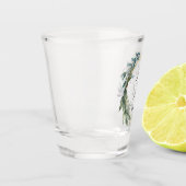 Stilvolle Botanische Wraath-Hochzeit Schnapsglas (Links)