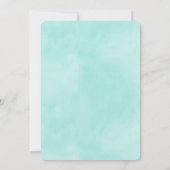 Stilvolle Bouquet von Blume der Wasserfarbe zum Ge Einladung (Rückseite)