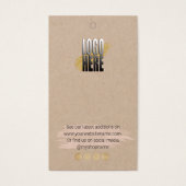 Stilvolle Boutique Logo Kraft Kleiderpreis-Tag (Vorderseite)