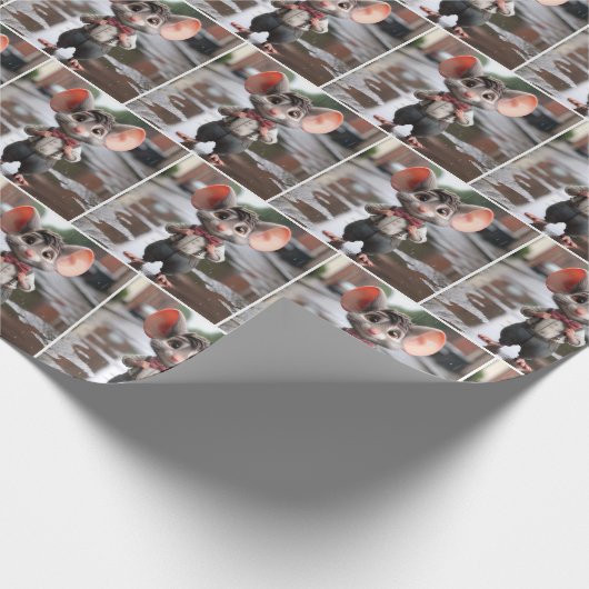 Stilvolle Boy Mouse In a Alley Geschenkpapier (Ecke)