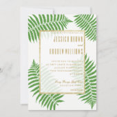 Stilvolle Bracken Hochzeit Einladung (Vorderseite)
