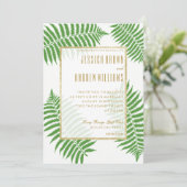 Stilvolle Bracken Hochzeit Einladung (Stehend Vorderseite)