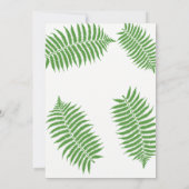 Stilvolle Bracken Hochzeit Einladung (Rückseite)