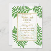 Stilvolle Bracken Hochzeit Einladung (Vorderseite)
