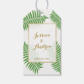 Stilvolle Bracken Hochzeit Geschenkanhänger (Vorderseite)