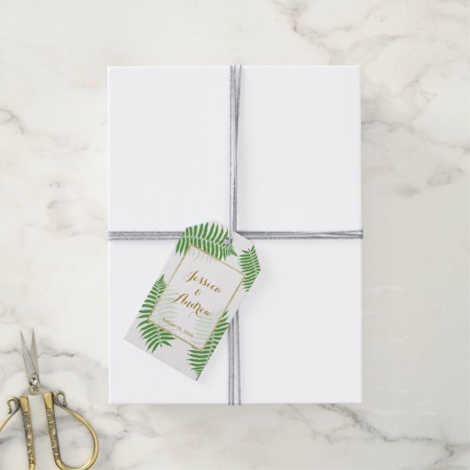 Stilvolle Bracken Hochzeit Geschenkanhänger (Mit Garn)