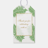 Stilvolle Bracken Hochzeit Geschenkanhänger (Rückseite)