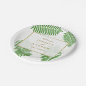 Stilvolle Bracken Hochzeit Pappteller (Schrägansicht)