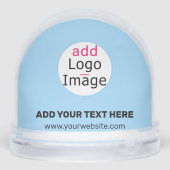 Stilvolle Branding-Chic-Logos Blass Blau Schneekugeln (Rückseite)