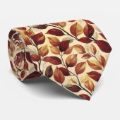 Stilvolle braune Beige Herbstleaves Krawatte (Gerollt)