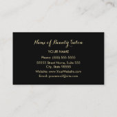 Stilvolle braune Leopard Print Girly Yellow Ribbon Visitenkarte (Rückseite)