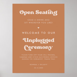 Stilvolle braune offene Sitzordnung Unplugged Zere Poster
