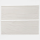 Stilvolle braune und weiße Streifen-Design Fleecedecke (Vorderseite (Horizontal))