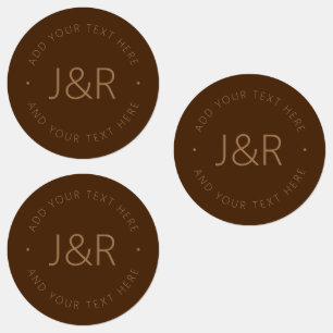 Stilvolle braune Vorlage wasserdicht Etiketten