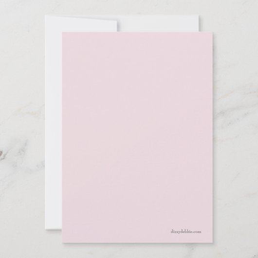 Stilvolle Braut in der Einladung (Rückseite)