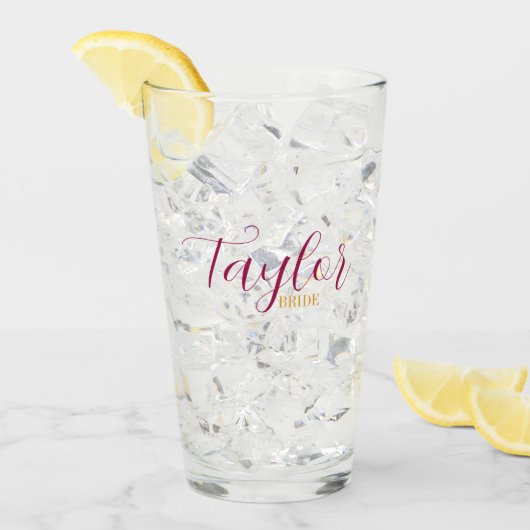 Stilvolle Bridal-Bezeichnung Glas (Vorderseite Ice)