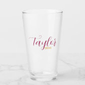 Stilvolle Bridal-Bezeichnung Glas (Vorderseite)