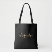 Stilvolle Bride & Name Text - All-Over-Print Tote- Tasche (Vorderseite)