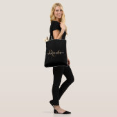 Stilvolle Bride & Name Text - All-Over-Print Tote- Tasche (Am Model)