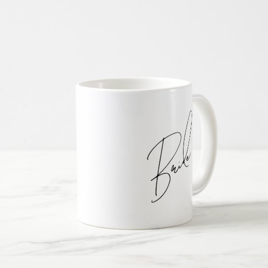 Stilvolle Bride Script-Tasse Kaffeetasse (VorderseiteRechts)