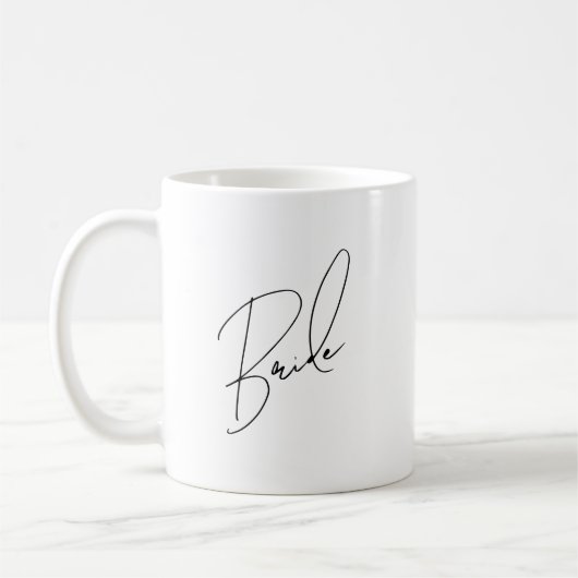 Stilvolle Bride Script-Tasse Kaffeetasse (Links)
