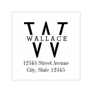 Stilvolle Briefmarke der ersten Rücksendeadresse Permastempel