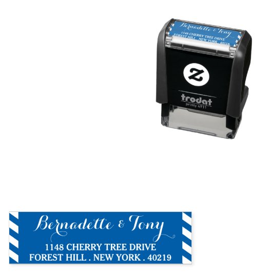 Stilvolle Briefmarke für Individuelle Name und Adr Permastempel (Beispiel)