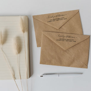 Stilvolle Briefmarke für Individuelle Name und Adr Permastempel