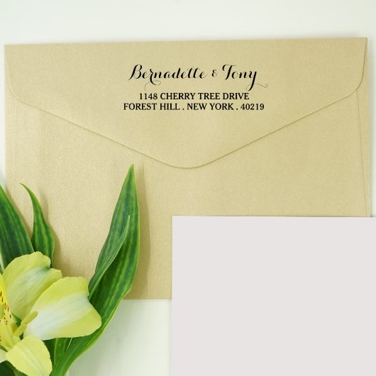 Stilvolle Briefmarke für Individuelle Name und Adr Permastempel