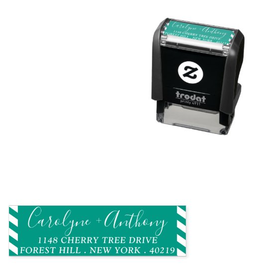 Stilvolle Briefmarke für Individuelle Name und Adr Permastempel (Beispiel)