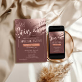 Stilvolle Bronze Corporate Special Veranstaltung l Einladung