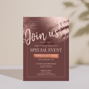 Stilvolle Bronze Corporate Special Veranstaltung l Einladung