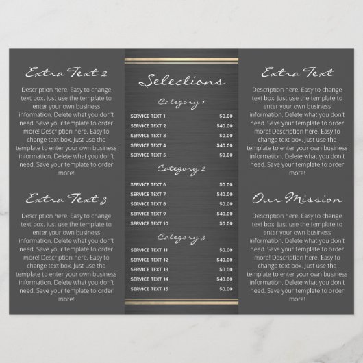 Stilvolle Broschüre für Glitzer und gegossenes Met (Rückseite)