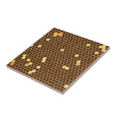 Stilvolle Brown Gold Honeycomb Fliese (Seite)
